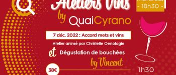 Atelier vin thématique à Quai Cyrano : accord mets et vins Bergerac